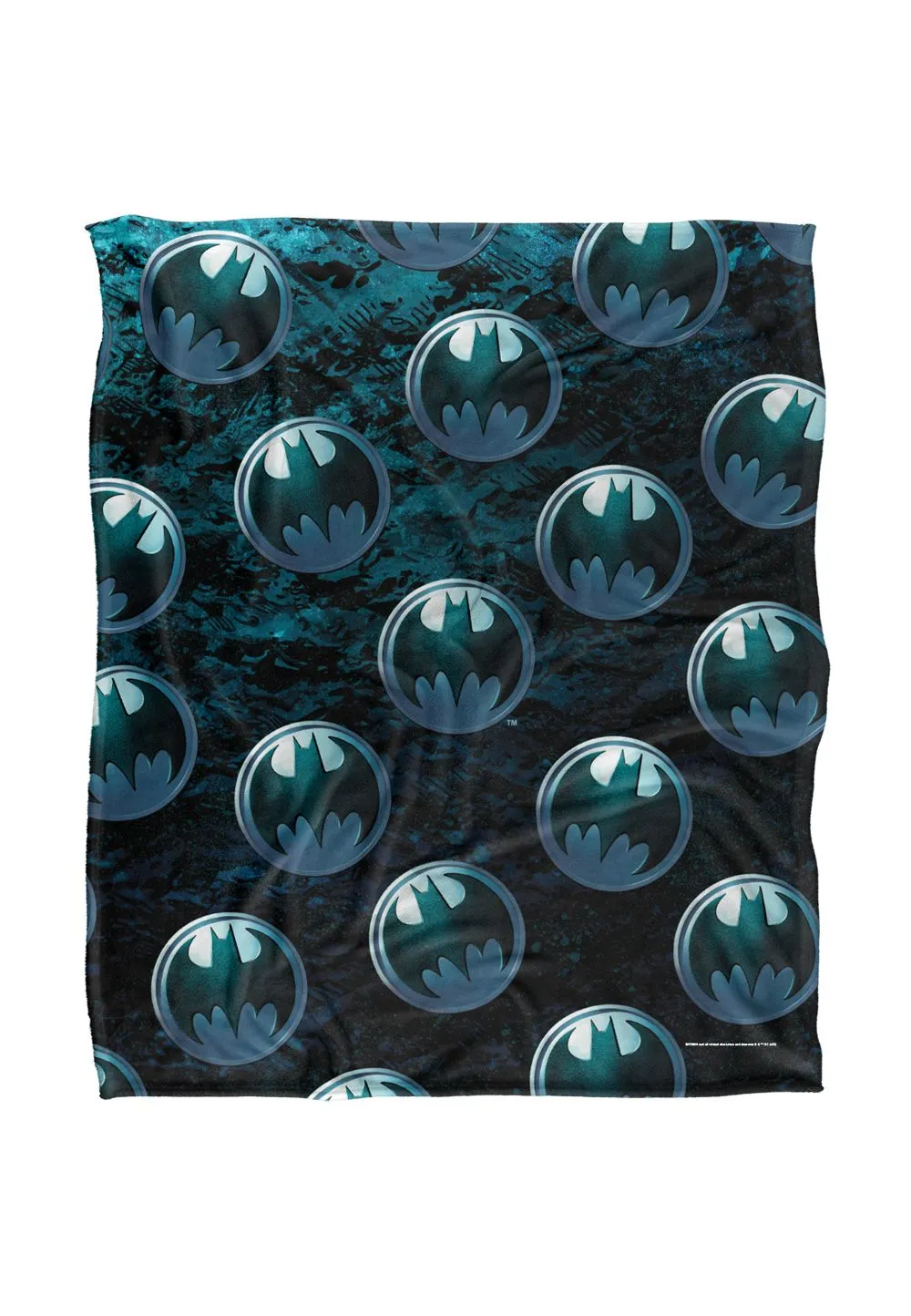 Batman Blanket, 152x127 cm, Bat Logo Pattern Silky Touch Super Soft Throw Blanket in White