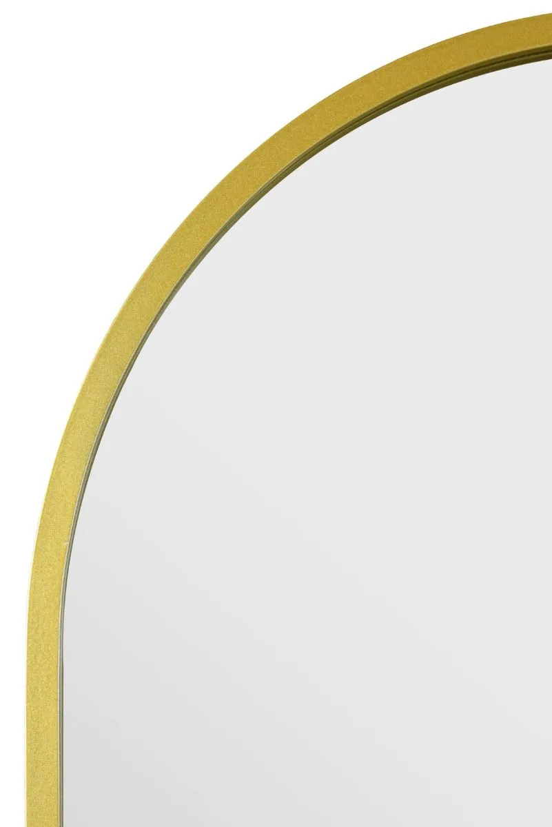 MirrorOutlet Gold Metal Framed Arched Garden Wall Mirror 63" X 31" (160CM X 80CM) 5