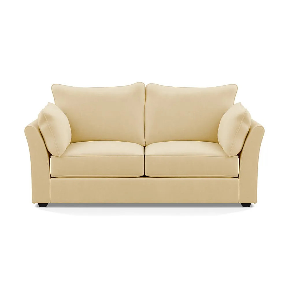 Heal's Tailor 3 Seater Sofa Smart Luxe Velvet Biscuit Black Feet 1