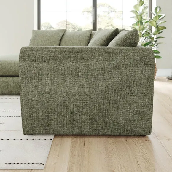 Blake Soft Texture Chenille Corner Chaise Sofa 2