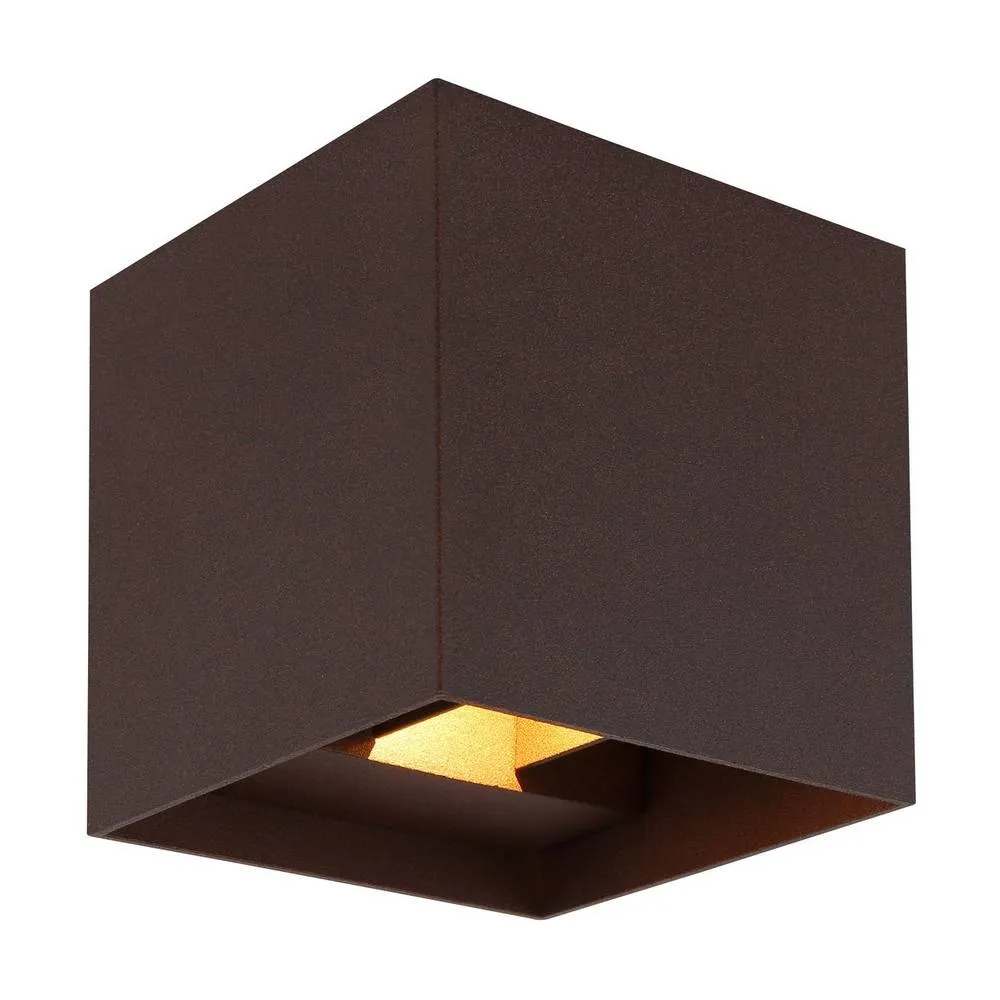 Netlighting Veronika Outdoor Up Down Wall Lamp Rust IP54 Glass 2x LED in Brown 5