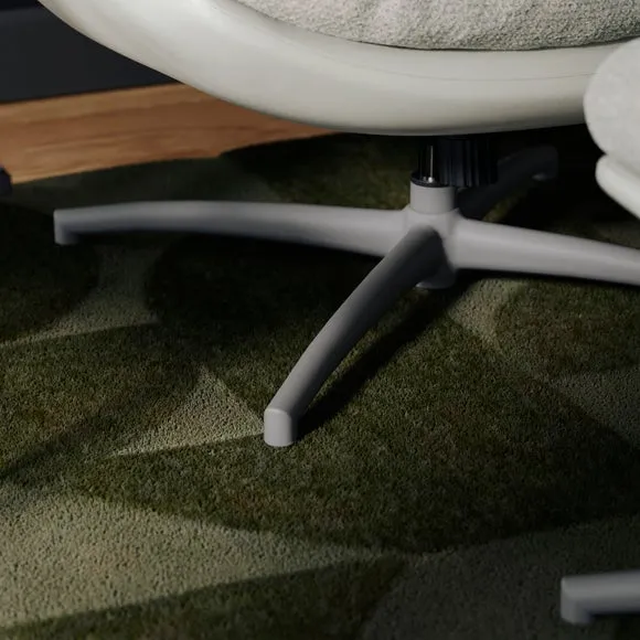 Oren Chenille Swivel Chair and Footstool 4