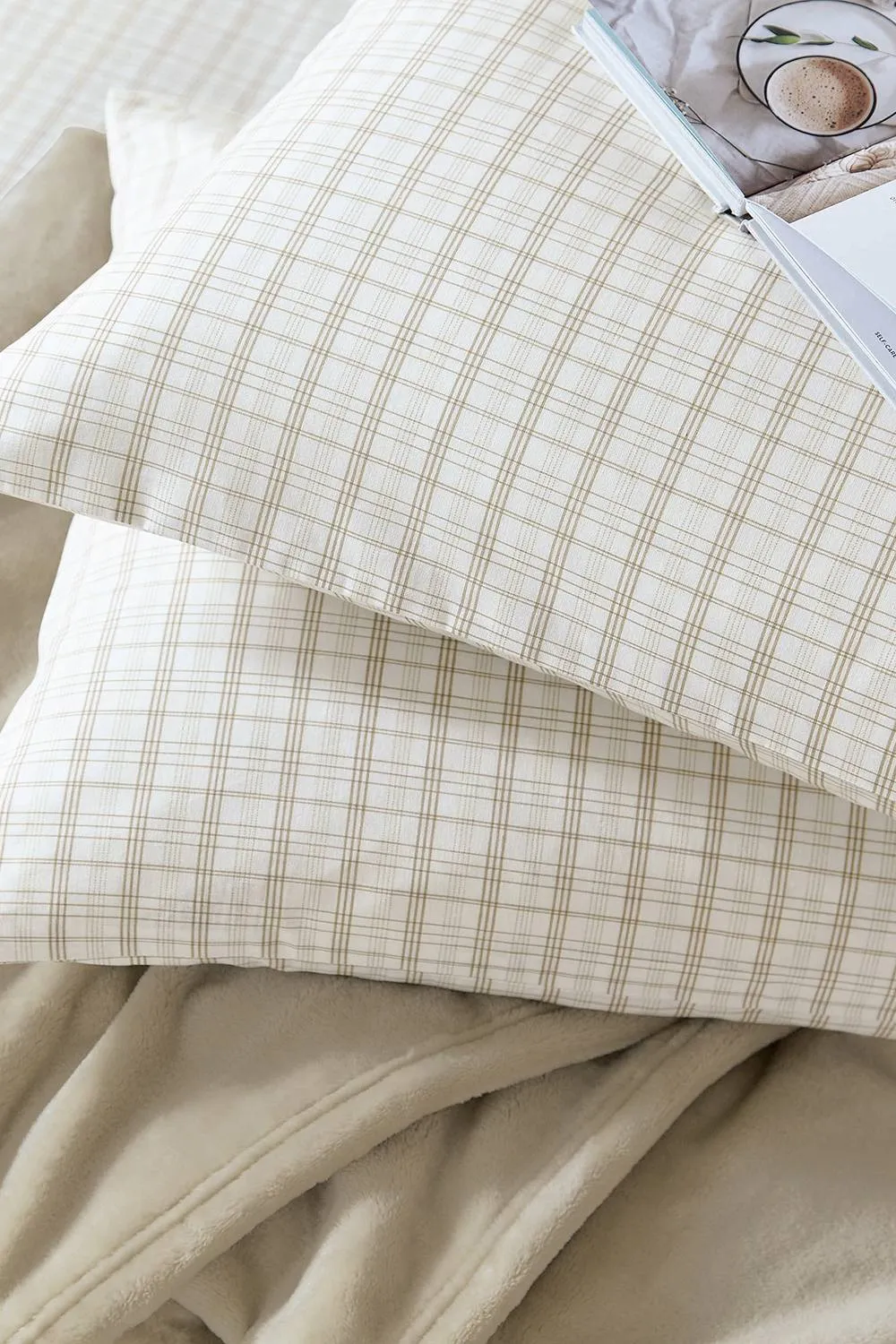 Helena Springfield 'Tranquil Check' Duvet Cover Set in Cream 5