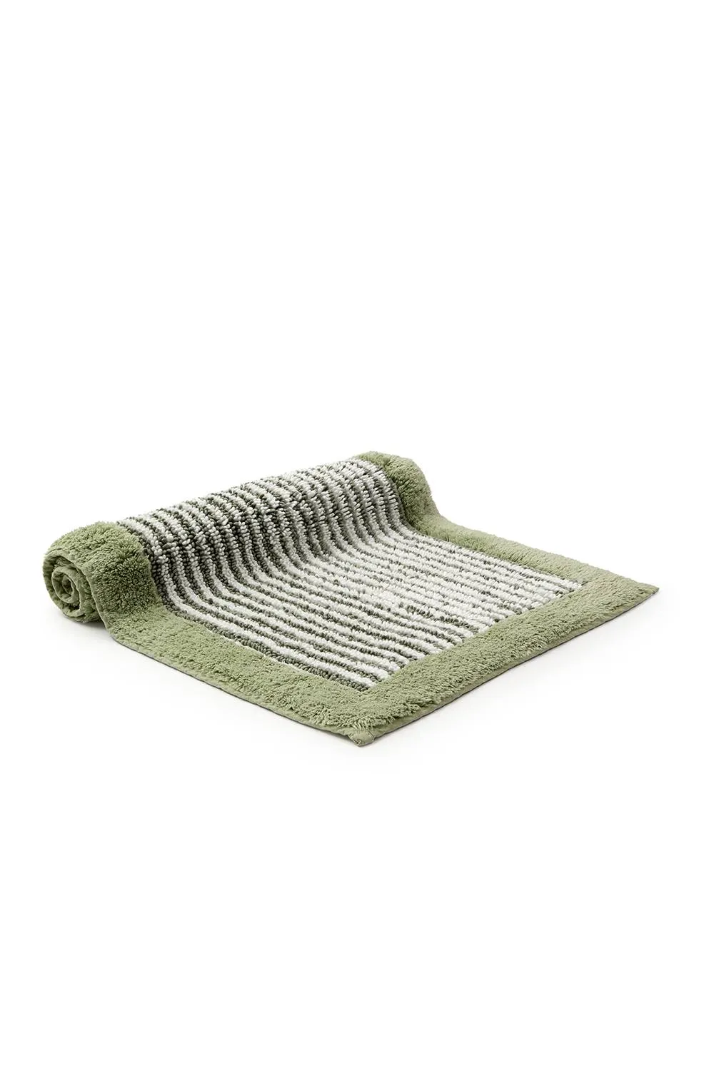CHRISTY 'Portobello Stripe' Coastal Inspired Bath Rugs in Green 2