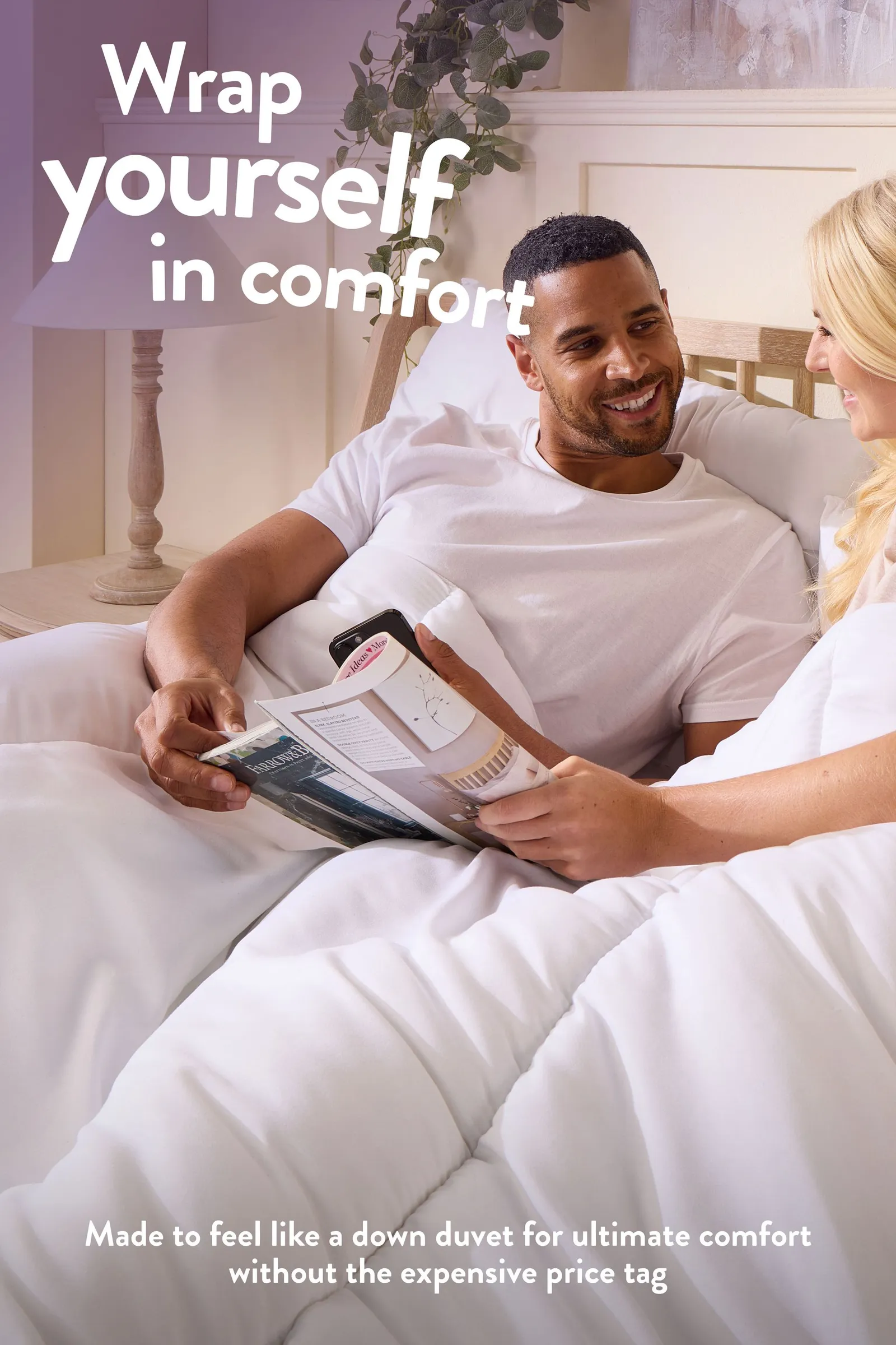 Slumberdown Feels Like Down 10.5 Tog All Year Round Duvet in White 2