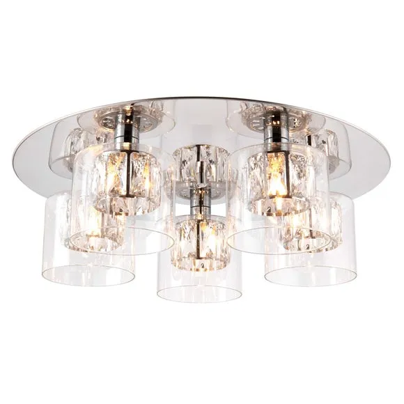 Return - Vogue Armoury 5 Light Flush Ceiling Light 6