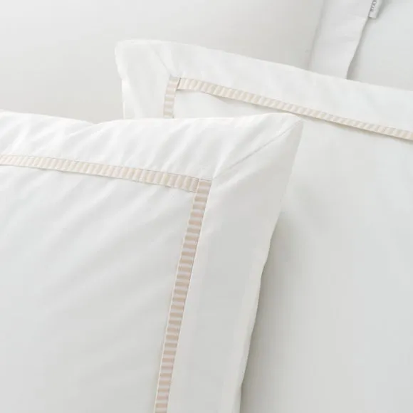 Bianca Contrast Trim 100% Cotton Duvet Cover & Pillowcase Set 4