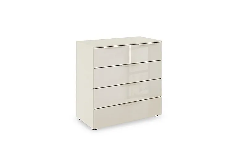 Haven 3+2 Drawer Décor Chest with Glass Front
