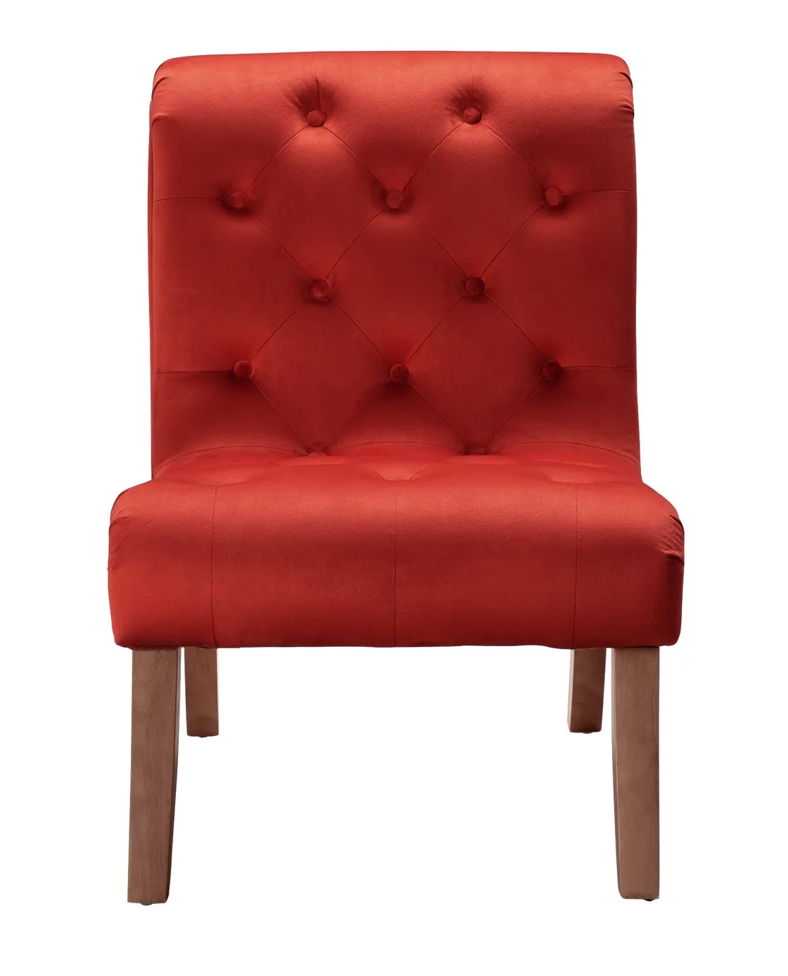Habitat Moorlands Velvet Accent Chair - Red
