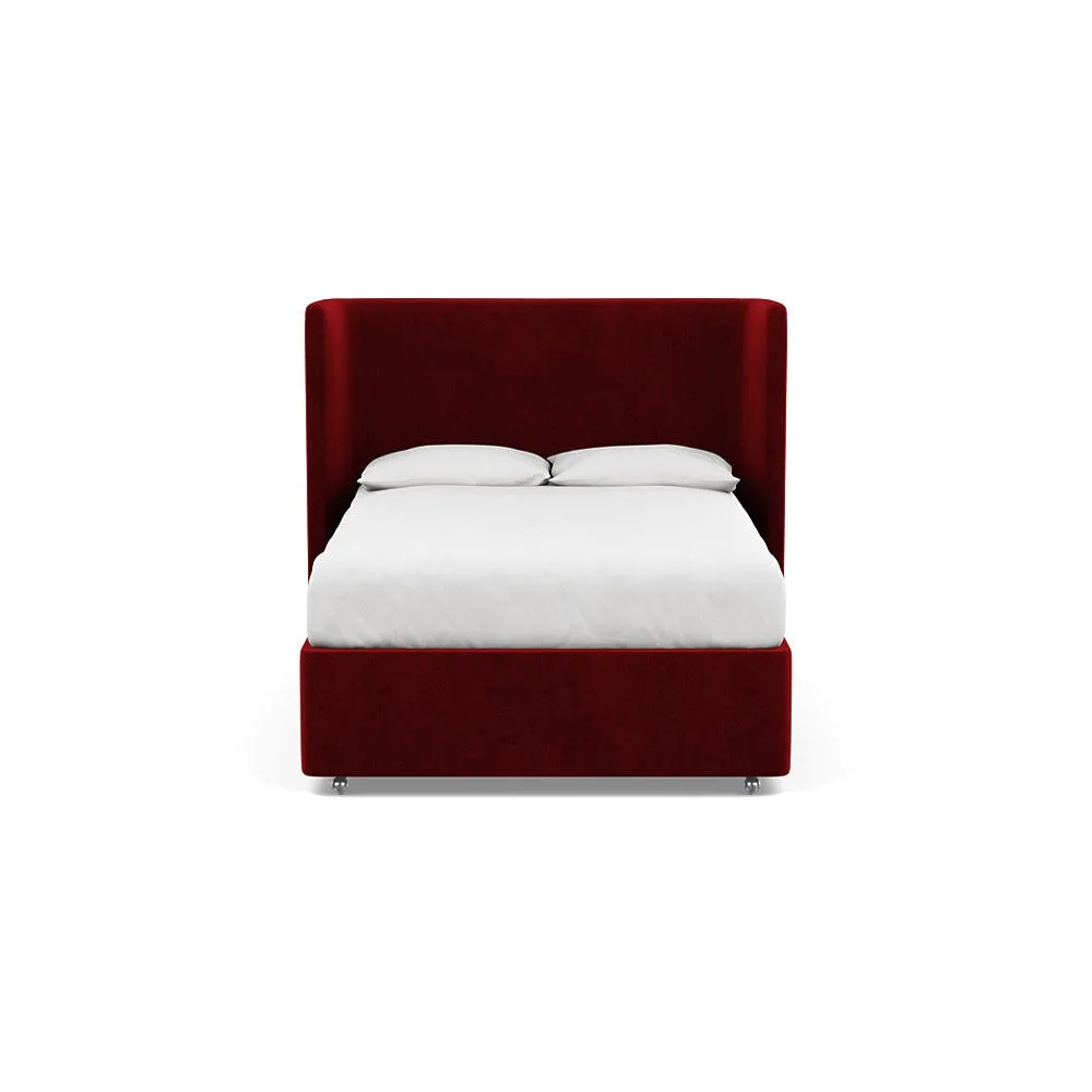 Heal's Monroe Headboard (Lift Storage) Double Smart Luxe Velvet Mulberry 1