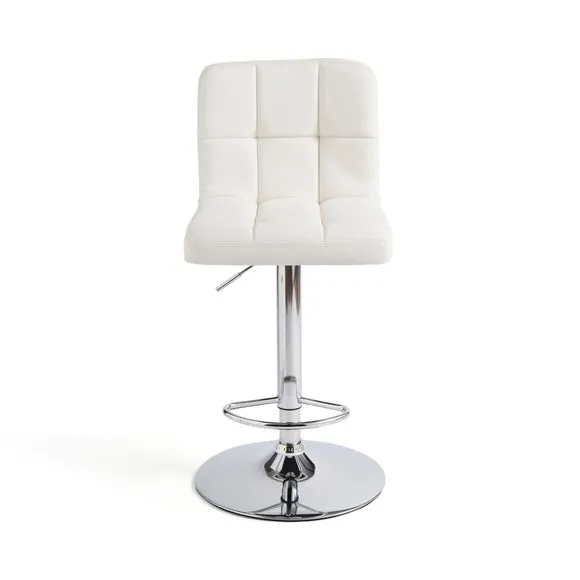 Jasmine Adjustable Height Swivel Bar Stool, Faux Leather 5