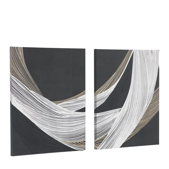 Cedar and Sage Set of 2 Curved Form Canvases 5