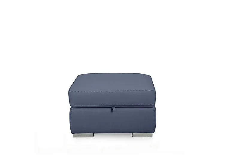 Edison Leather Storage Footstool