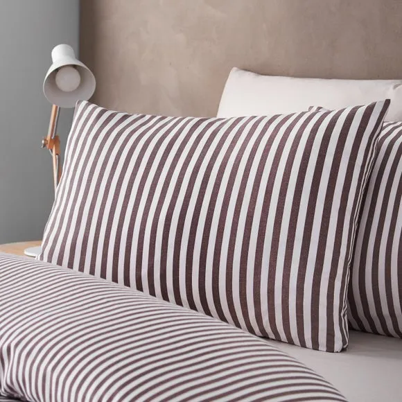 Catherine Lansfield Epping Textured Stripe Quilt Cover & Pillowcase Set 3