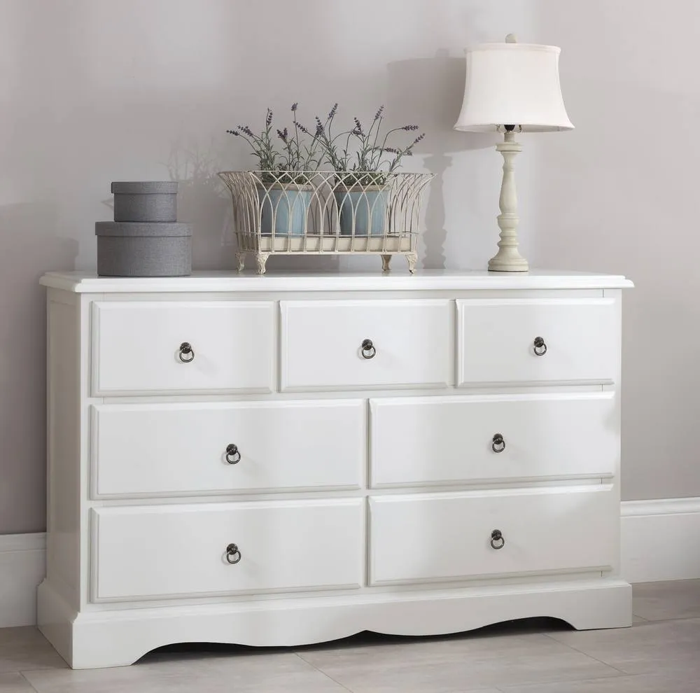 Statement Furniture Romance 3 Over 4 Chest of Drawers in Light Grey