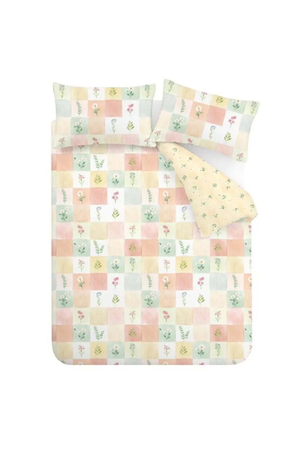 Catherine Lansfield 'Daisy Patchwork' Reversible Duvet Cover Set 5