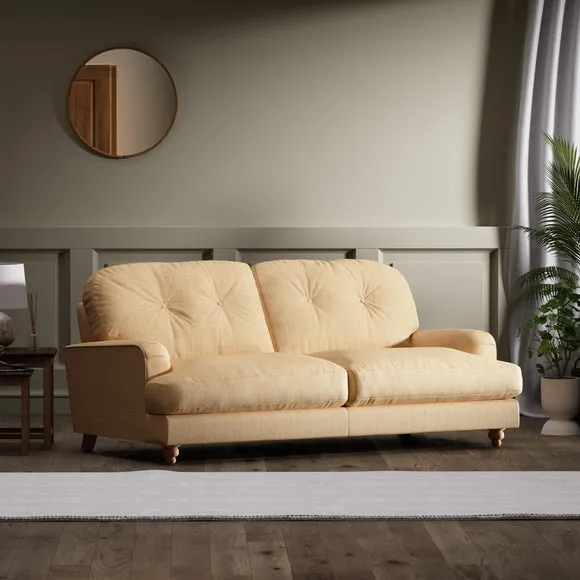 Martha Faux Linen 3 Seater Sofa 2