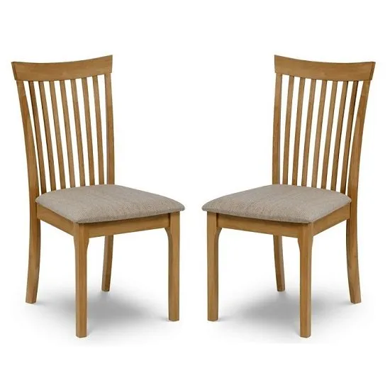Lino Wooden Dining Chair With In Oak Sheen Lacquer In A Pair