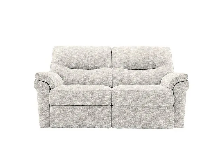 Seattle 2 Seater Fabric Power Recliner Sofa with Power Lumbar and Heated Seats - Rush Cream