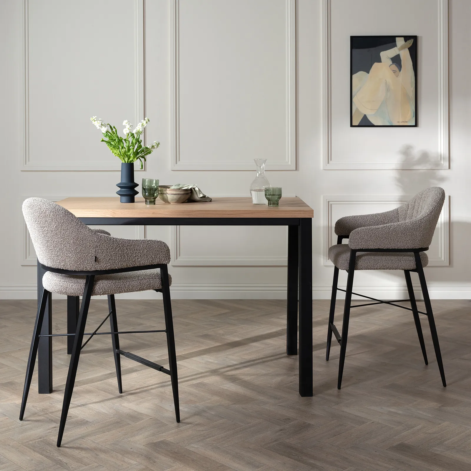Hanover Bar Table 138X80X92Cm, Neutral | Barker & Stonehouse 2