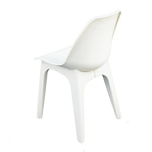 Ponente 4 Seater White Dining Set with Eolo Chairs 5