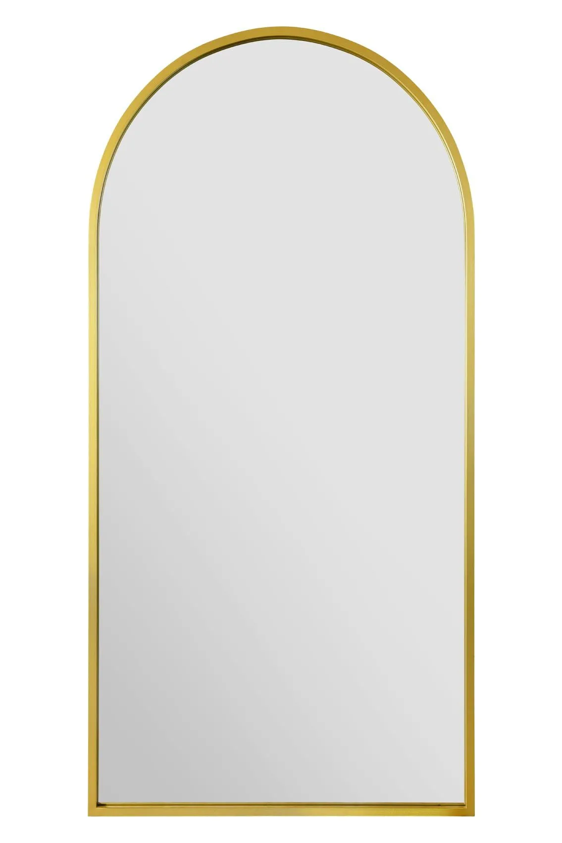 MirrorOutlet The Arcus Gold Framed Arched Leaner/Wall Mirror 71" X 35" (180CM X 90CM) 2