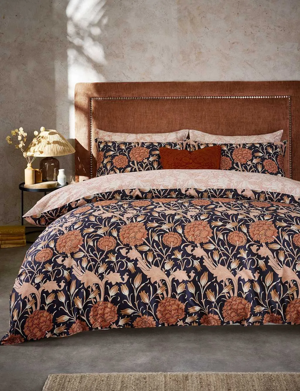 William Morris At Home Pure Cotton Wild Tulip Bedding Set Copper