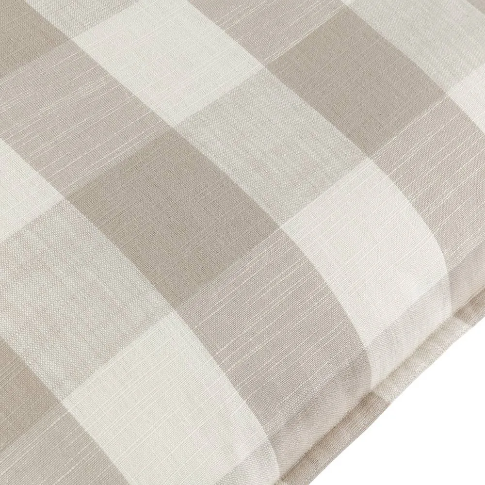 Yard Chesil Check 100% Cotton Outdoor Cushion in Natural 4
