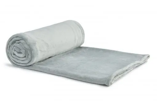 New Edge Blinds NewEdgeBlinds Plush Collection Flannel Fleece Super Soft Throw in Silver (50" x 60"), Grey