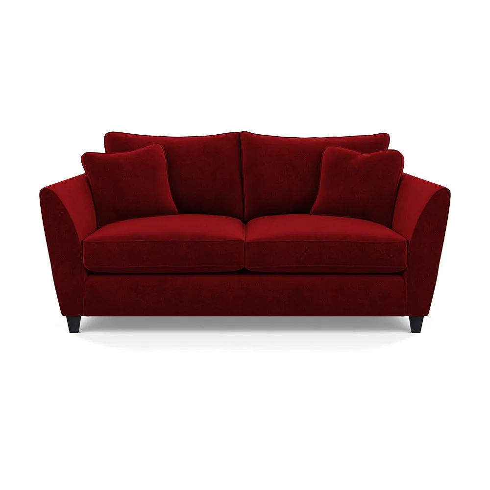 Heal's Torino 3 Seater Sofa Smart Luxe Velvet Mulberry Black Feet 1