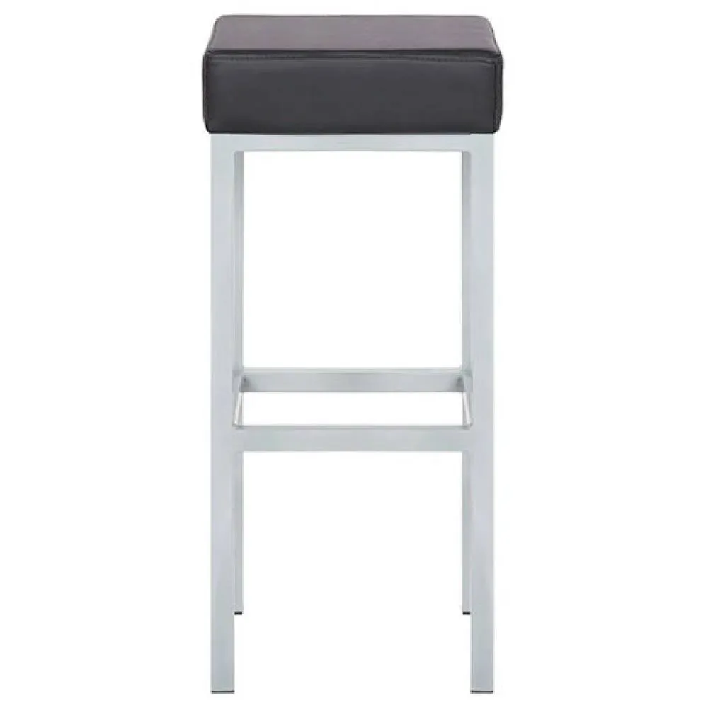 netfurniture Cara Padded Steel Square Stool in Black 5