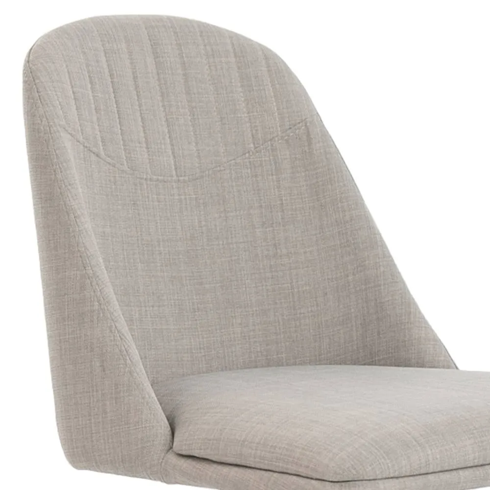 Angel Cerda Grey Fabric Swivel Dining Chair Model 5