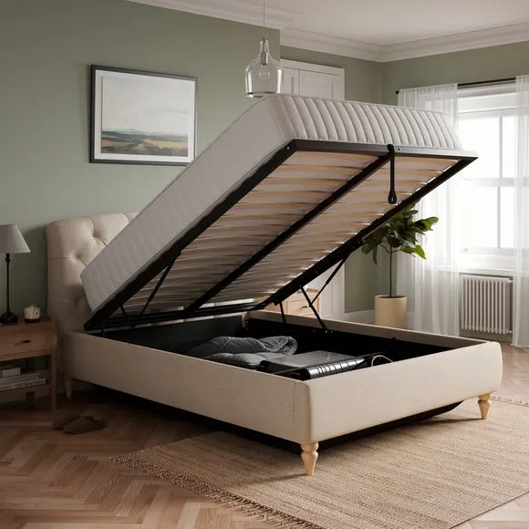 Arriana Woven Fabric Ottoman Bed 2