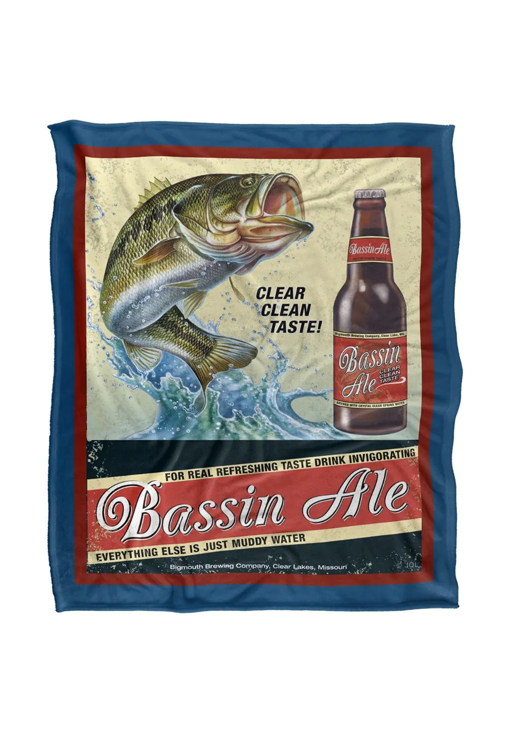 JQ Licensing Bassin Ale Silky Touch Super Soft Throw Blanket 152 X 127 cm in White