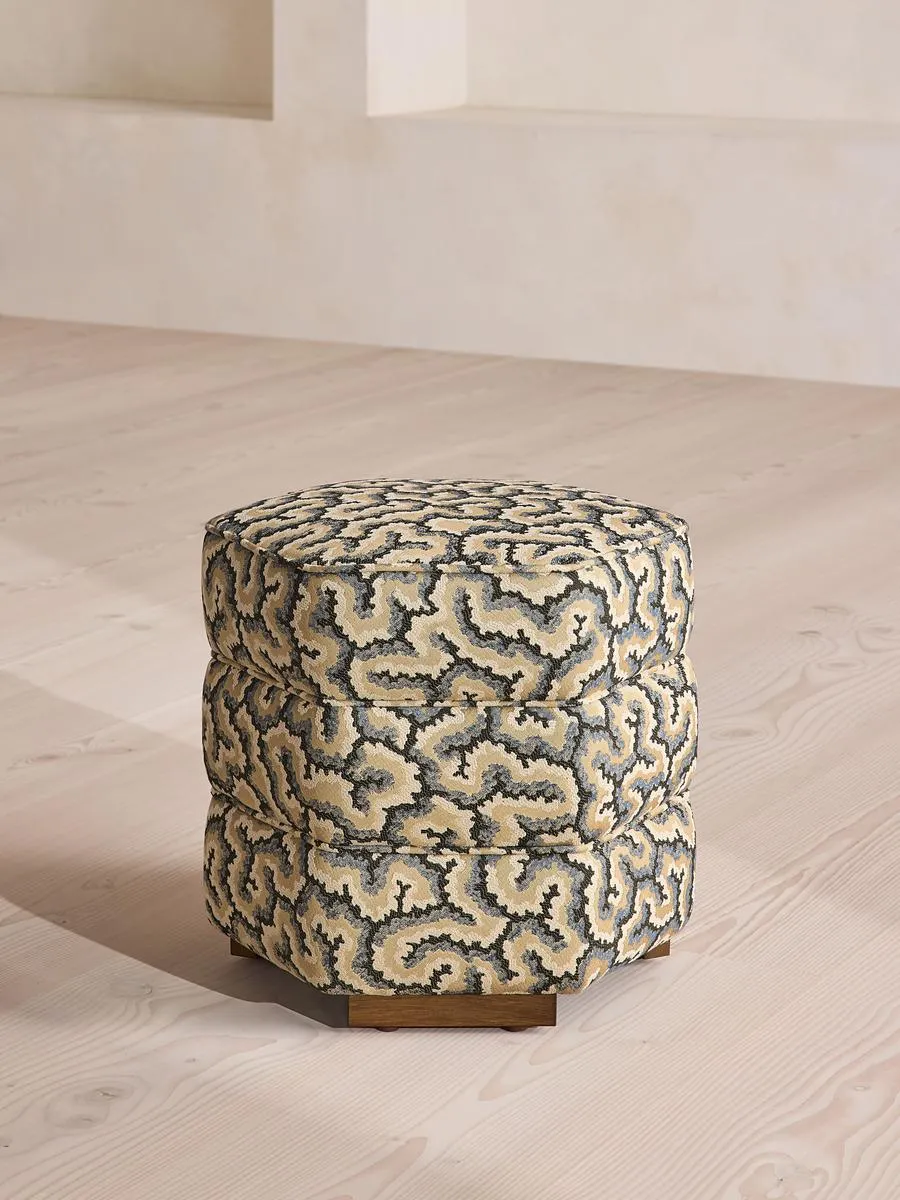 Lyla Footstool, Lophelia Jacquard, Brown