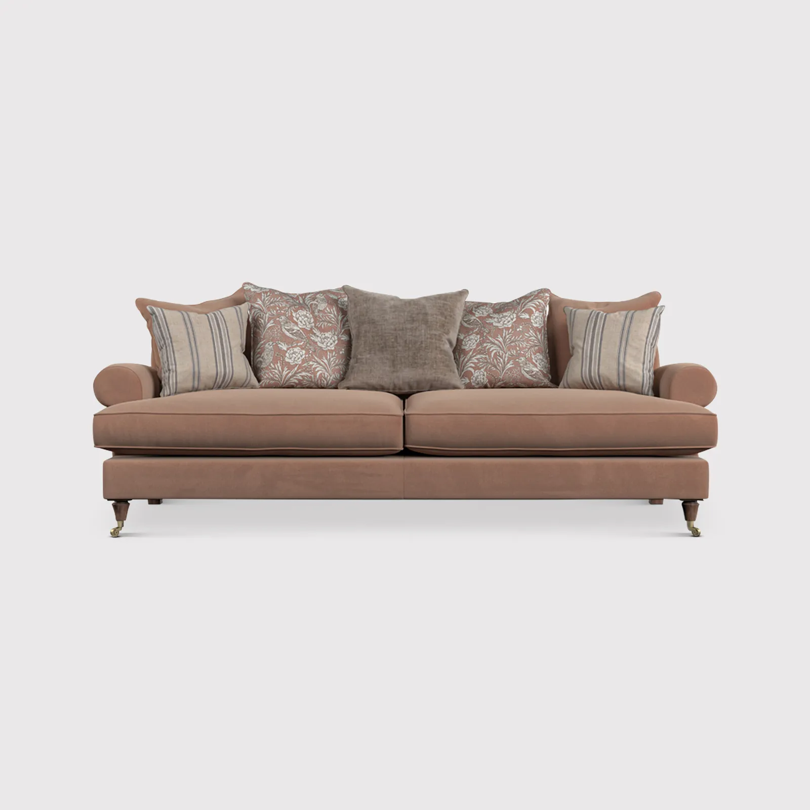 English Heritage Finch Large Sofa Pillow Back, Pink Fabric | Barker & Stonehouse 1