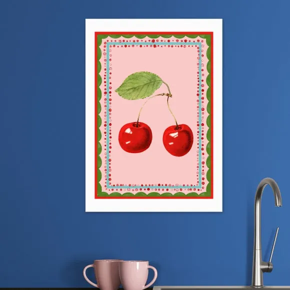 East End Prints Carnival Cherries Print 1
