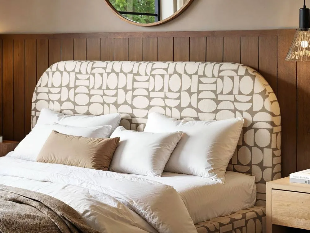 Flair Alba Jacquard Pattern Ottoman Bed Beige Chenille 4