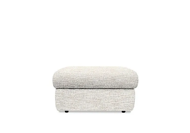 Wren Fabric Storage Footstool - Rush Cream