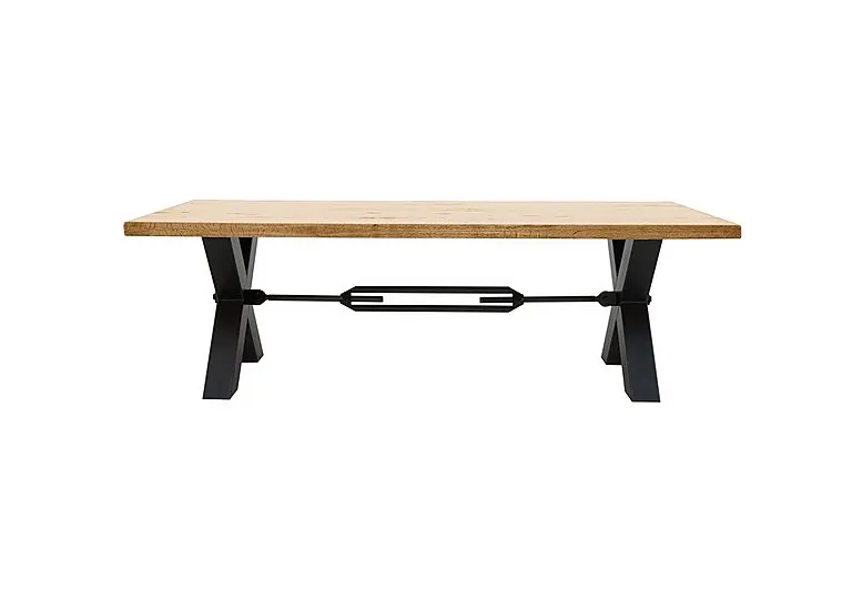 Terra Straight Edge Dining Table with Tension Bolt X-Leg - 180-cm - Bianca - In Time for Christmas