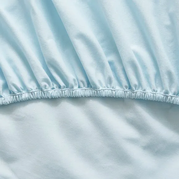 Plain Dye 100% Cotton Fitted Sheet 2