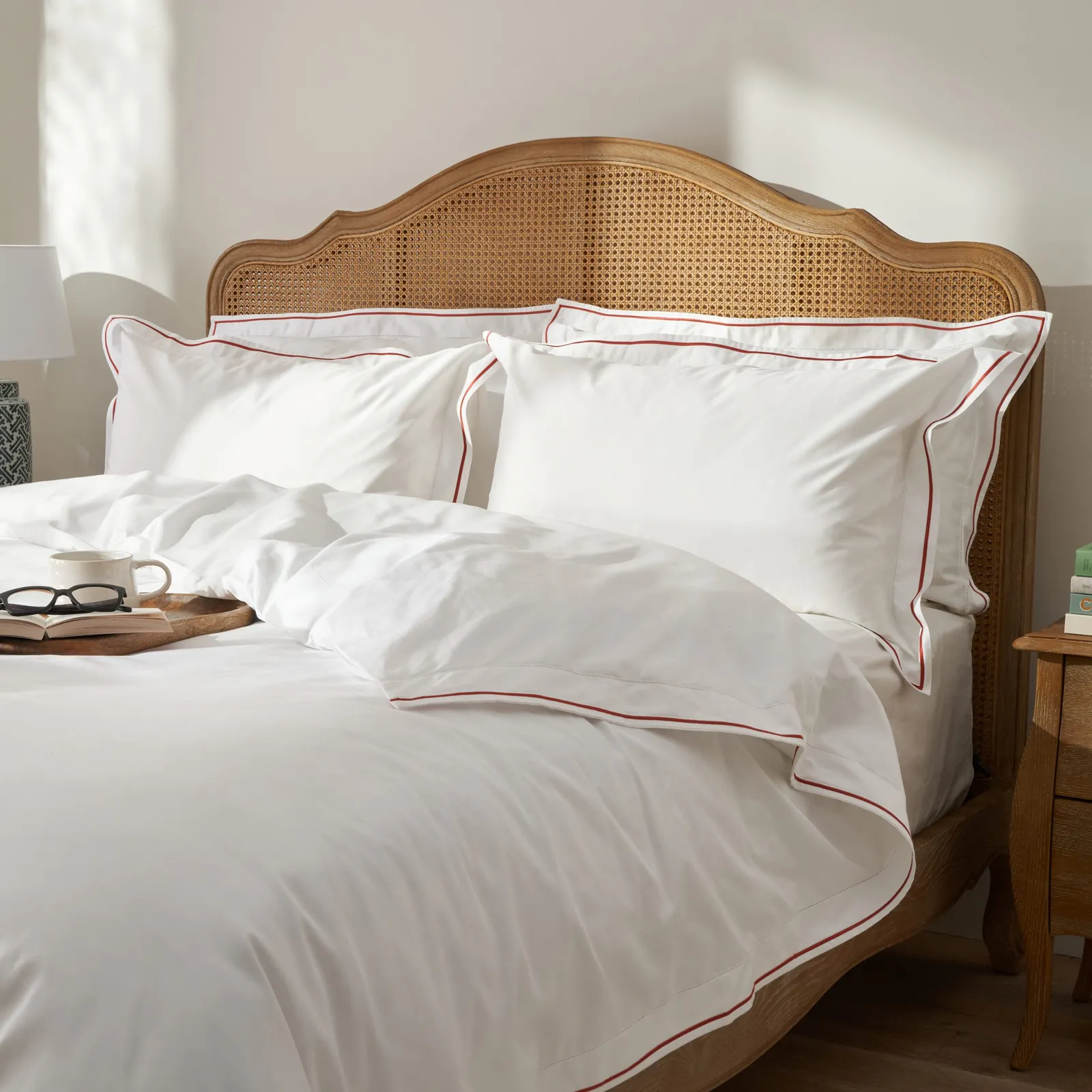 Kensington Ladder Stitch Duvet Cover, Rust, King