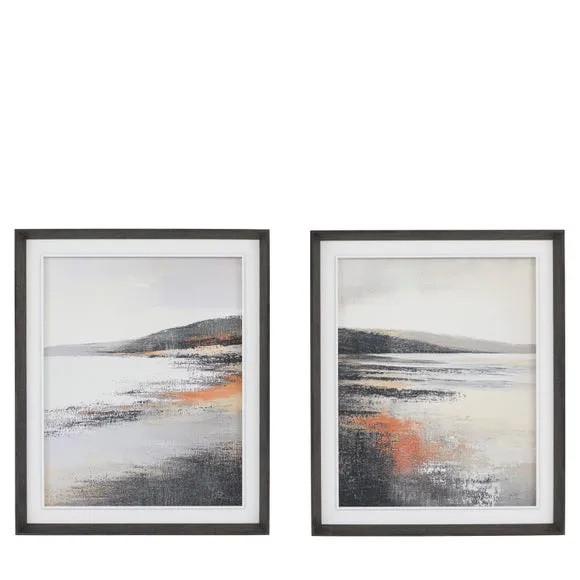 Cedar and Sage Set of 2 Summer by the Shore Framed Canvases