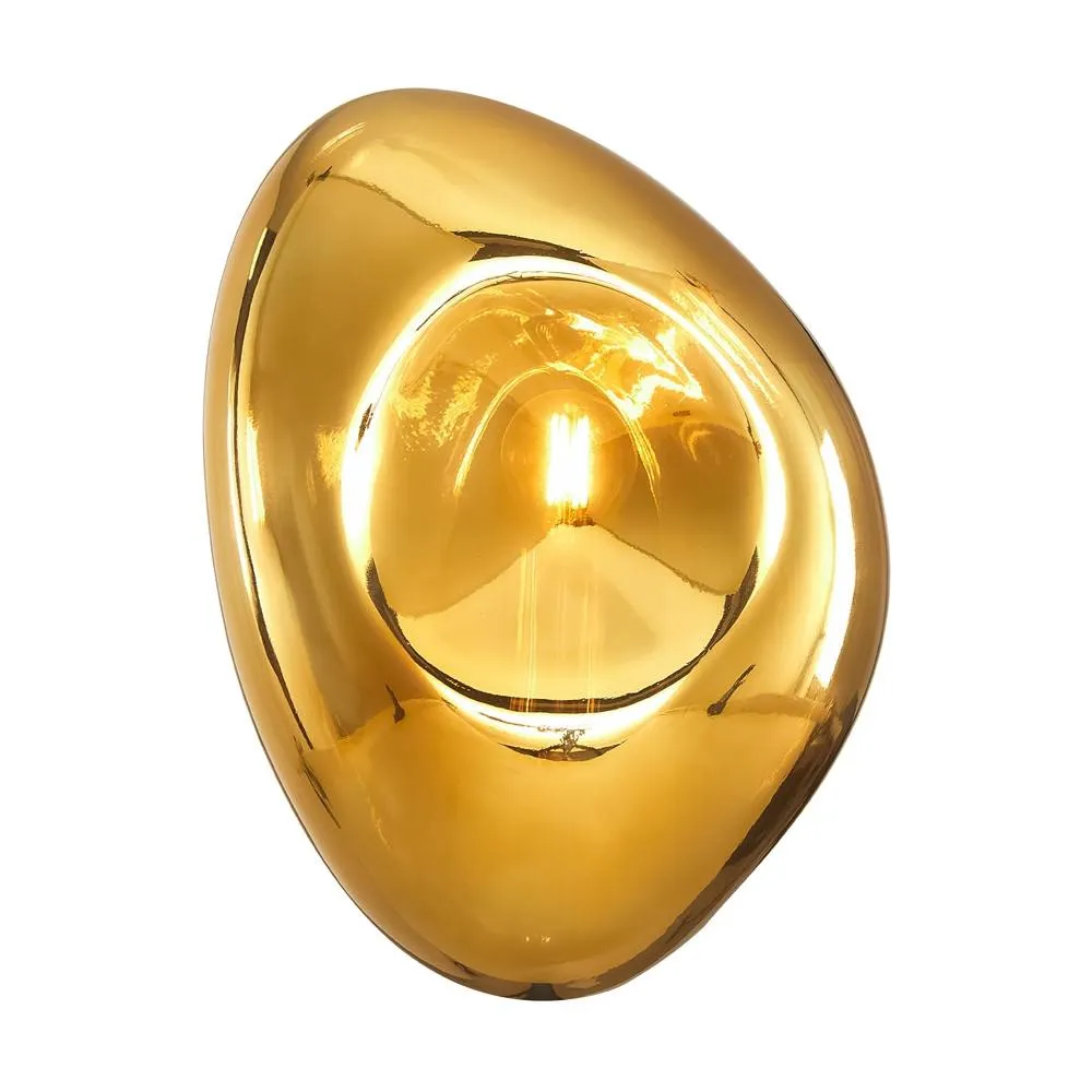 Netlighting Mabell Modern Wall Lamp Gold Glass Shade