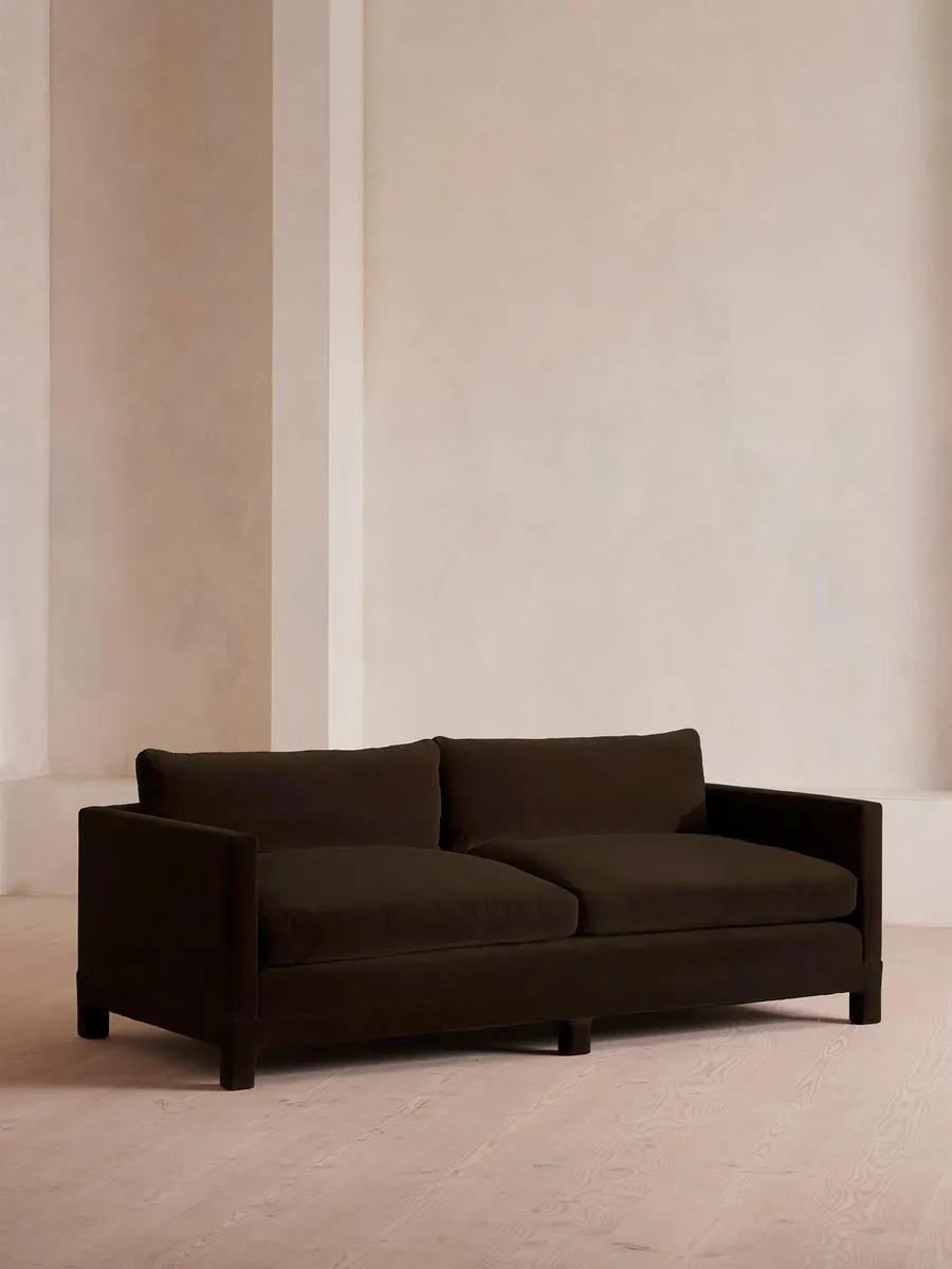 Ashford Four Seater, Sofa, Velvet, Chocolate