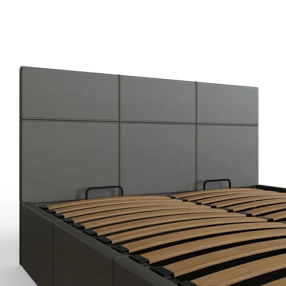 Side Lift Ottoman Bed, Faux Leather 3