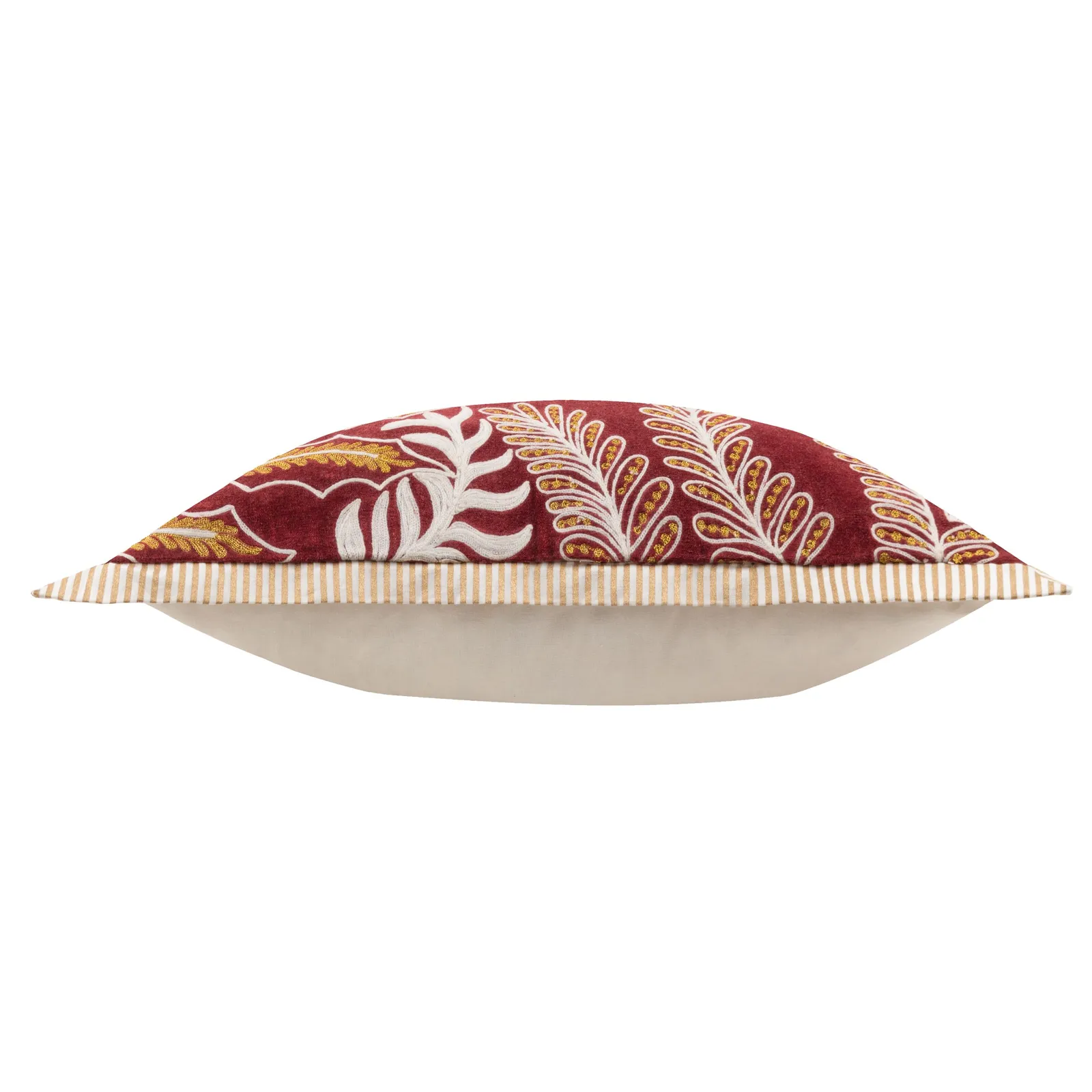 Paoletti Winter Joy Embroidered Polyester Filled Cushion in Red 3