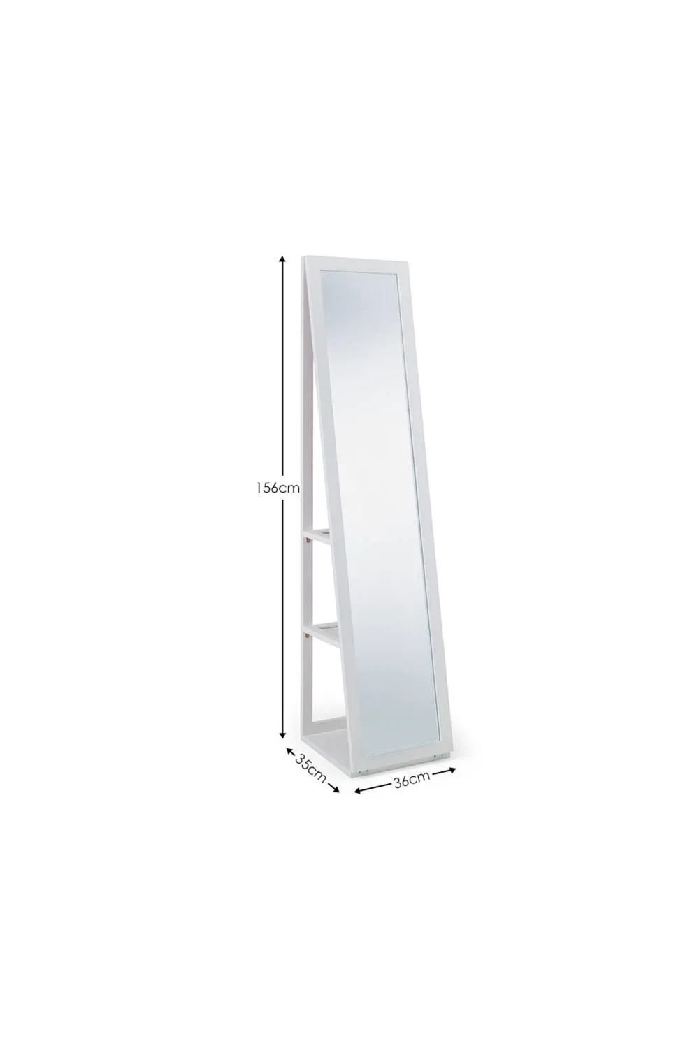 Julian Bowen Fresco Storage Mirror with Shelving in White 6