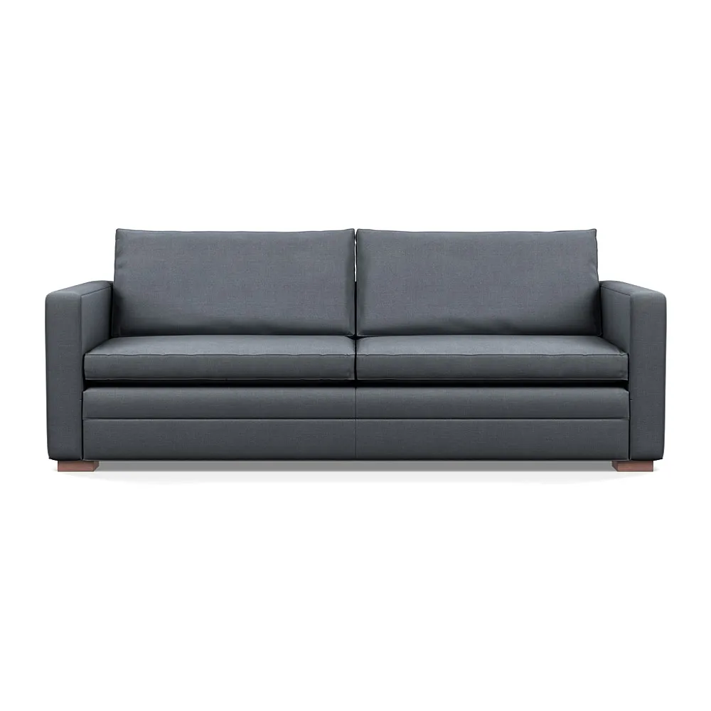 Heal's Palermo 4 Seater Sofa Siena Cotton Shale Grey Walnut Feet 1