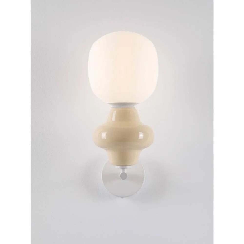 Netlighting Clio Globe Wall Lights Yellow Matt White E14 1x5W 2